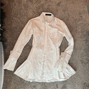 Lioness White Button Down Dress
